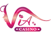 Logo VIA — vendor kasino live agen 878-hijau emerald resmi AGEN878